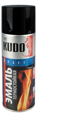 Аэрозоль KUDO термостойкая 800C черная 520 мл