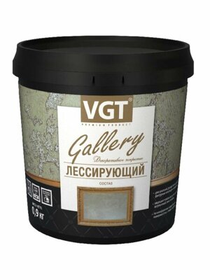 Состав VGT GALLERY полупрозрачный для штукатурок, жемчуг 0,9кг