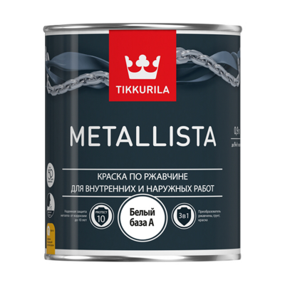 Краска специальная Tikkurila Metallista по ржавчине база С 0,4 л