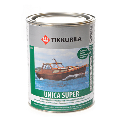 Лак яхтный Tikkurila Unica Super 20 полуматовый 0,9 л